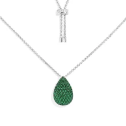 APM Monaco Collier Ajustable Avec Goutte Verte^ Colliers