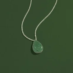 APM Monaco Collier Ajustable Avec Goutte Verte^ Colliers