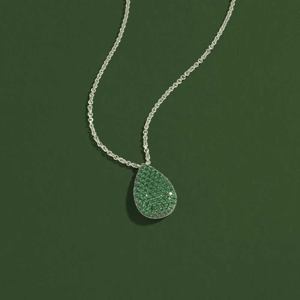 APM Monaco Collier Ajustable Avec Goutte Verte^ Colliers