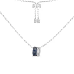 APM Monaco Collier Ajustable Avec Pendentif Anneau Bleu^ Colliers