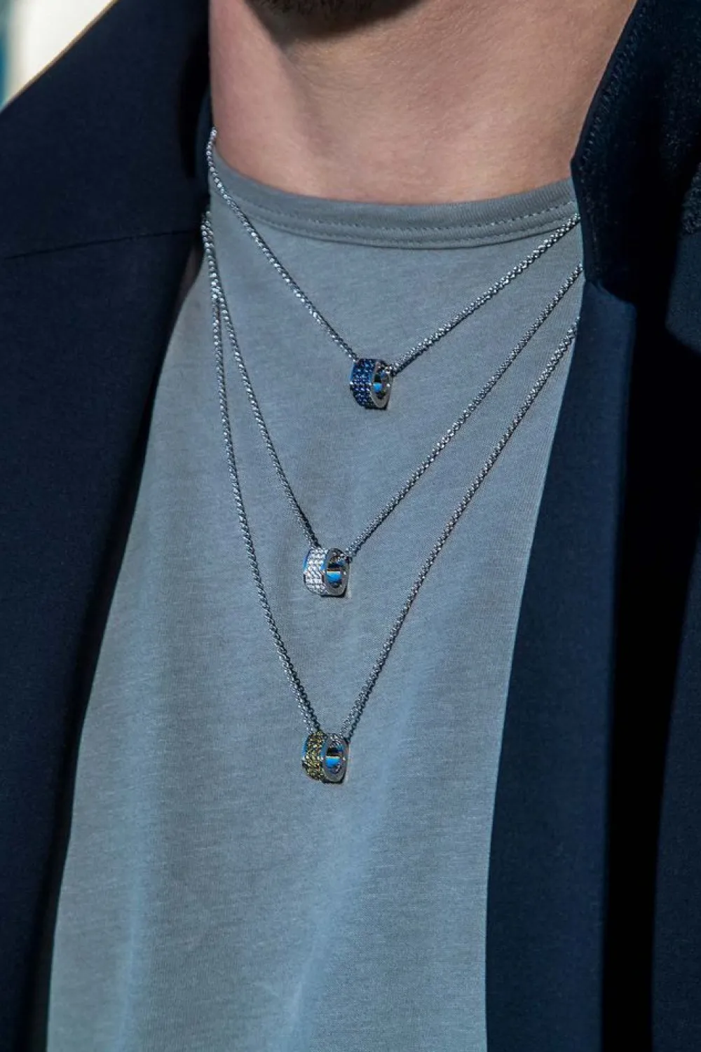 APM Monaco Collier Ajustable Avec Pendentif Anneau Kaki^ Colliers