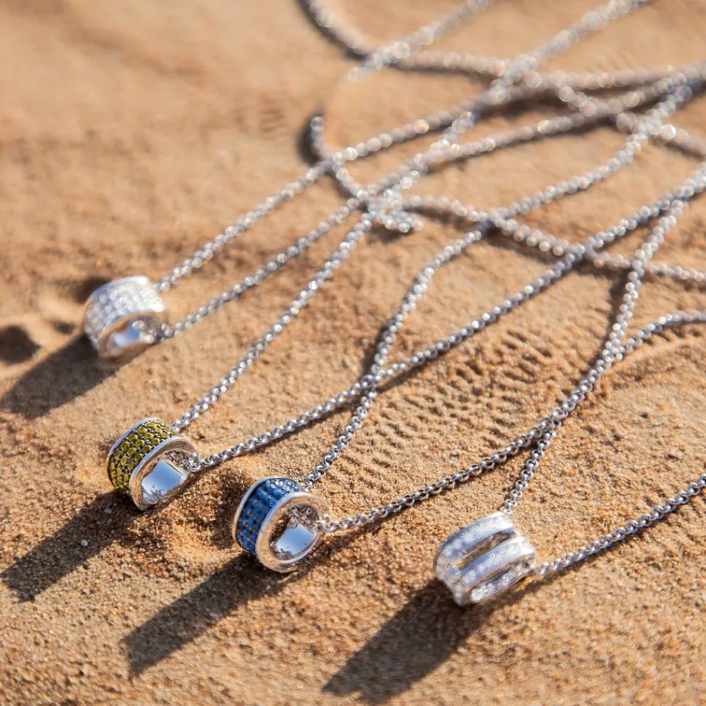 APM Monaco Collier Ajustable Avec Pendentif Anneau Kaki^ Colliers