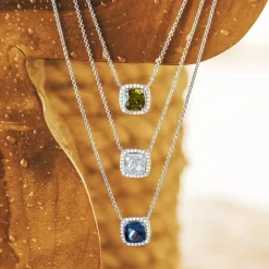 APM Monaco Collier Ajustable Avec Pierre Carree^ Colliers