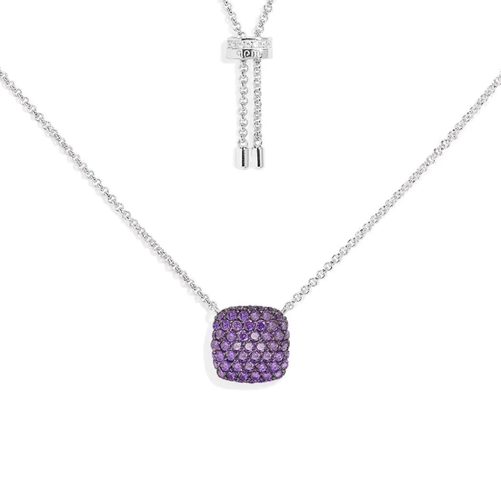 APM Monaco Collier Ajustable Carre Violet^ Colliers