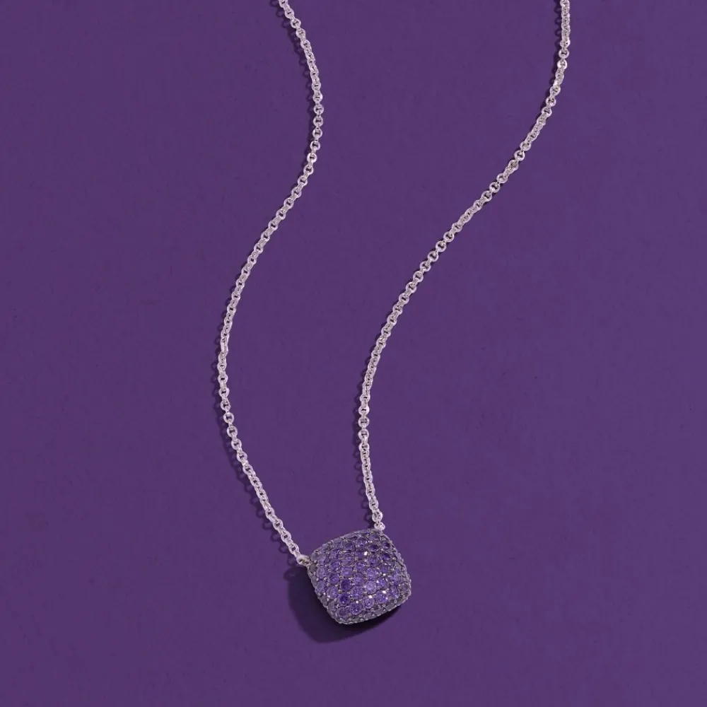 APM Monaco Collier Ajustable Carre Violet^ Colliers