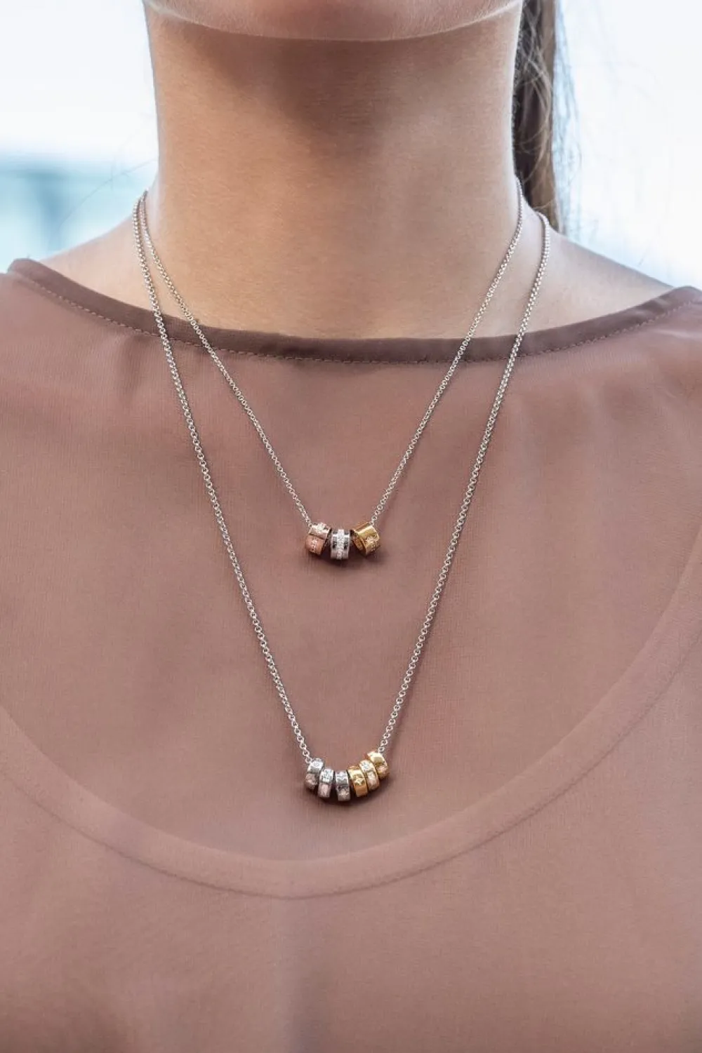 APM Monaco Collier Ajustable Code Morse - Argent^ Colliers