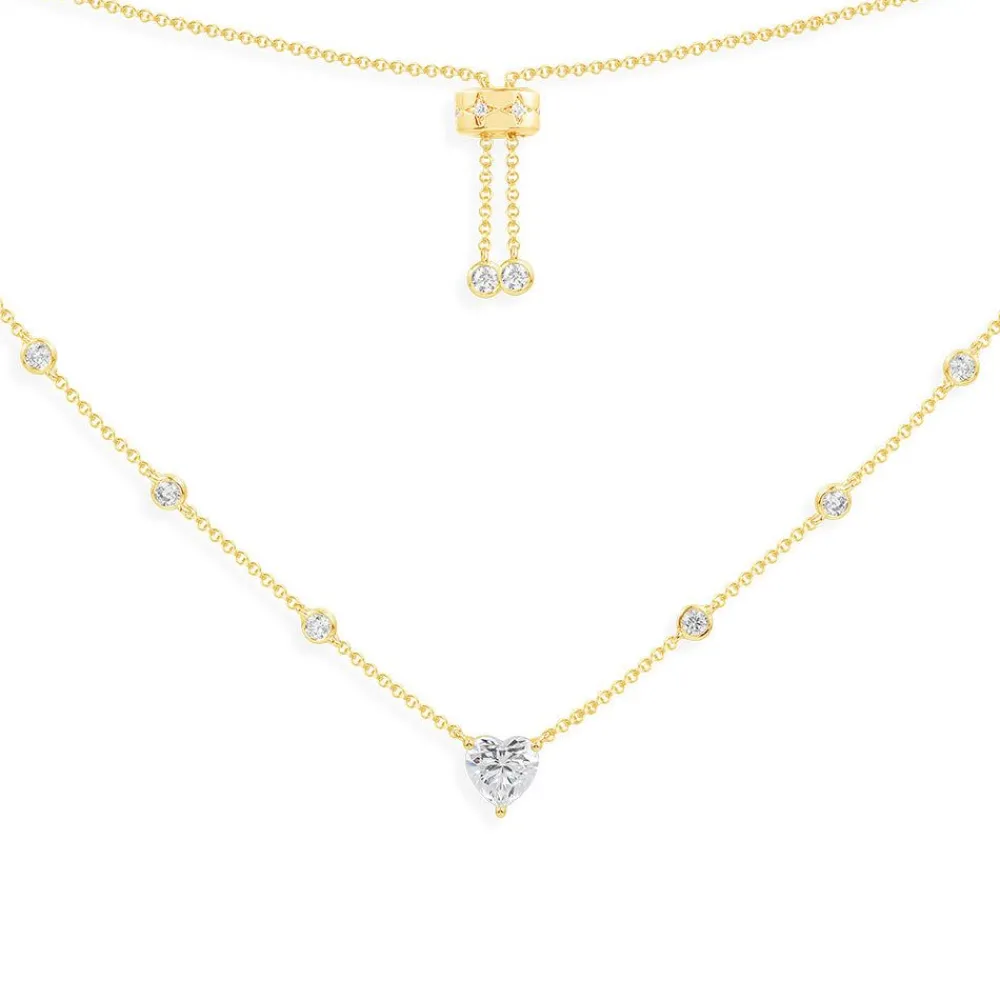APM Monaco Collier Ajustable Coeur^ Colliers