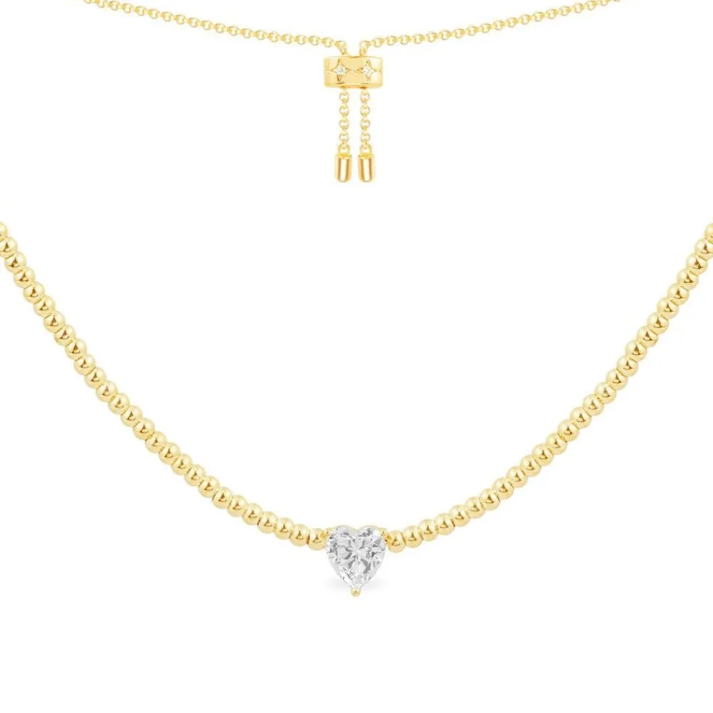APM Monaco Collier Ajustable Coeur^ Colliers