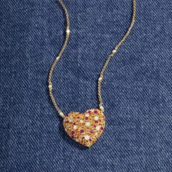 APM Monaco Collier Ajustable Coeur Multicolore^ Colliers