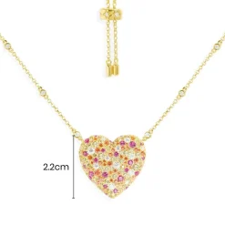 APM Monaco Collier Ajustable Coeur Multicolore^ Colliers