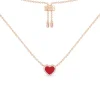 APM Monaco Collier Ajustable Coeur Rouge^ Colliers