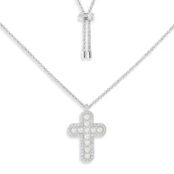 APM Monaco Collier Ajustable Croix Avec Perles^ Colliers