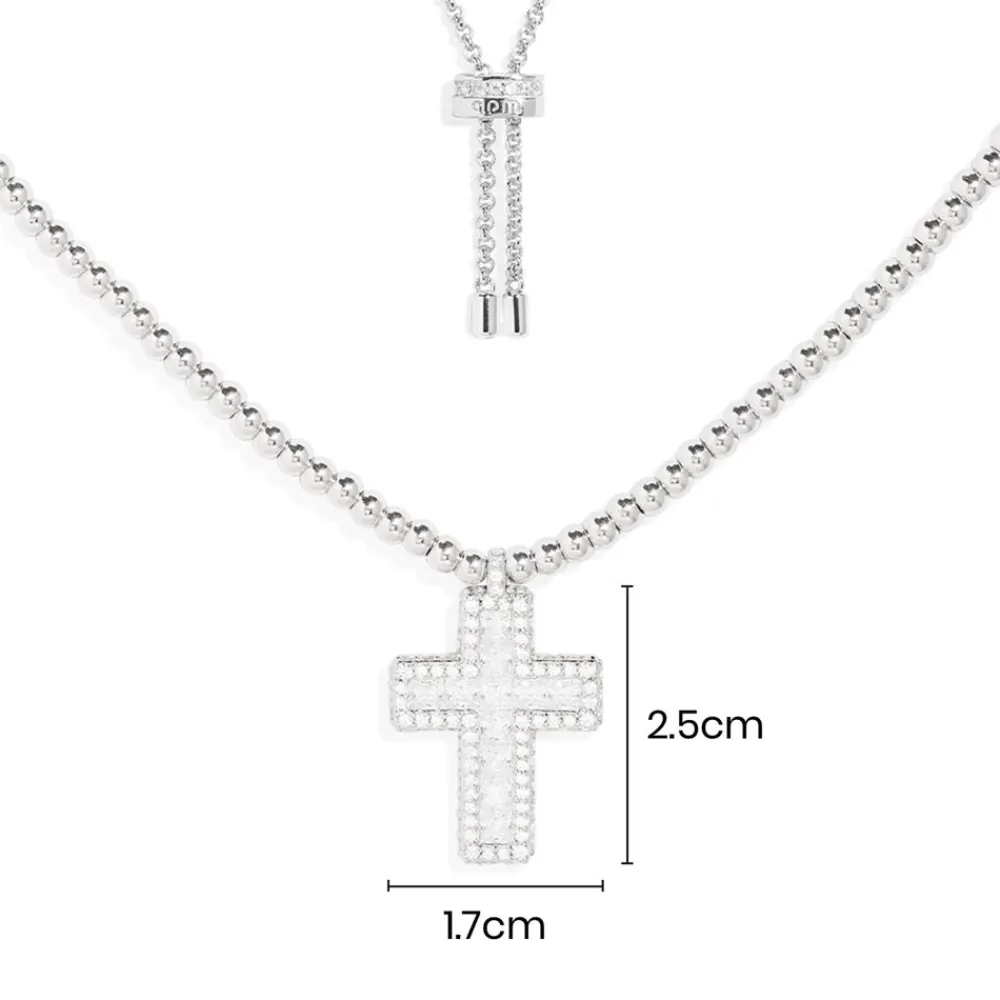 APM Monaco Collier Ajustable Croix Pave^ Colliers