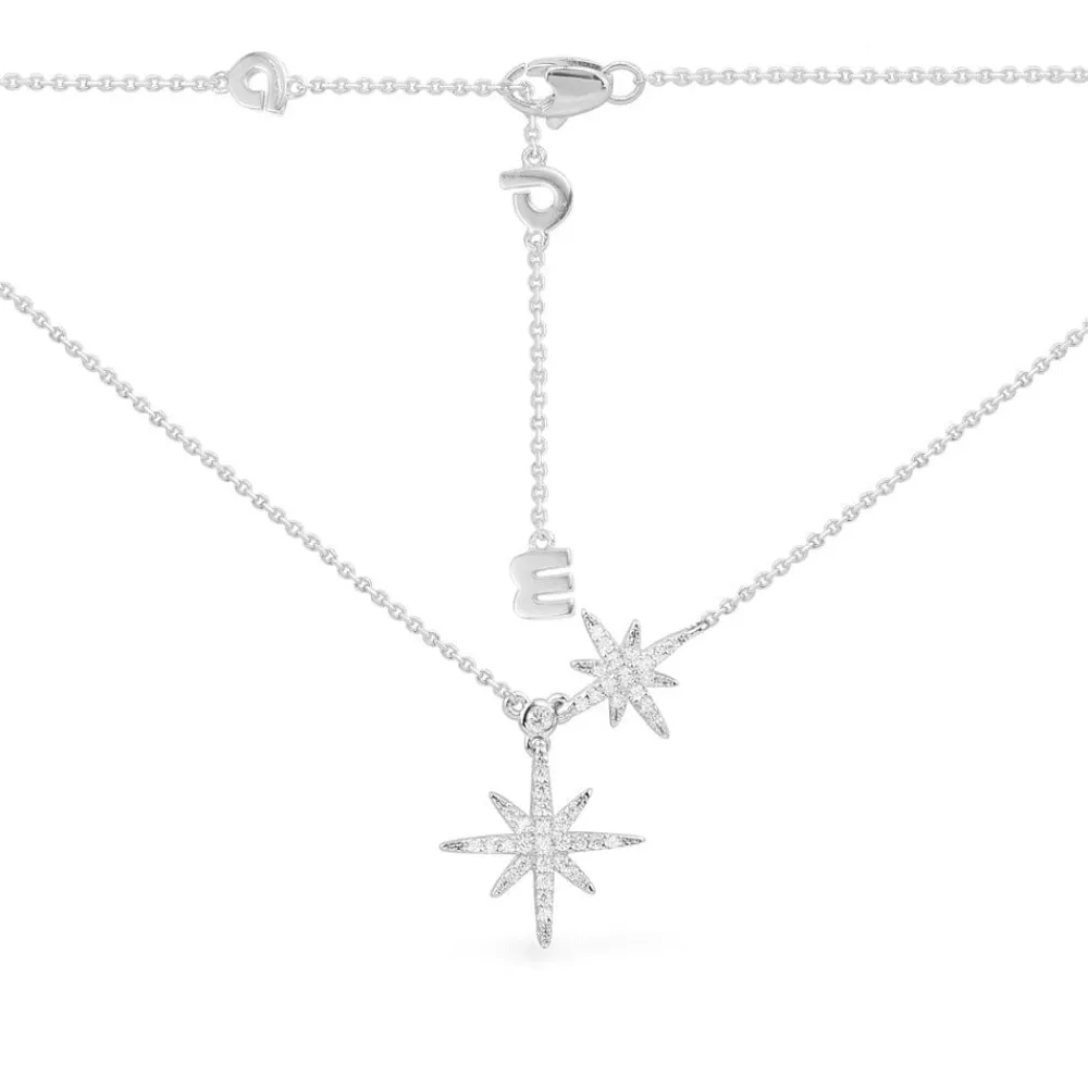 APM Monaco Collier Ajustable Double Meteorites - Argent^ Colliers