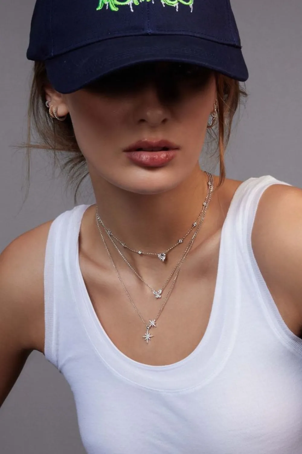 APM Monaco Collier Ajustable Double Meteorites - Argent^ Colliers