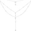 APM Monaco Collier Ajustable Double Chaine Avec Pierres Ovales^ Colliers