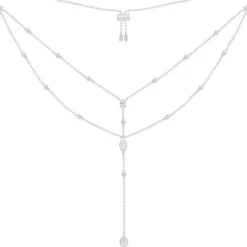 APM Monaco Collier Ajustable Double Chaine Avec Pierres Ovales^ Colliers