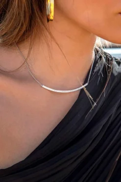 APM Monaco Collier Ajustable Fin Pave^ Colliers