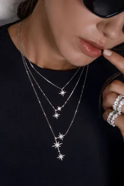 APM Monaco Collier Ajustable Meteorites - Argent^ Colliers