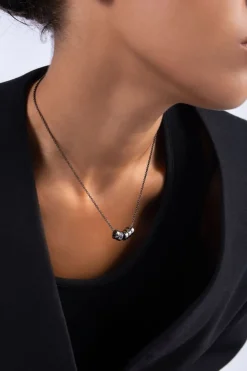 APM Monaco Collier Ajustable Morse Code Smile Bleu^ Colliers