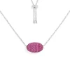 APM Monaco Collier Ajustable Ovale Fuchsia^ Colliers