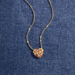 APM Monaco Collier Ajustable Petit Coeur Multicolore^ Colliers