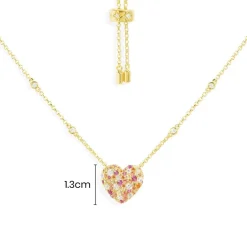 APM Monaco Collier Ajustable Petit Coeur Multicolore^ Colliers