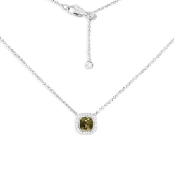 APM Monaco Collier Ajustable Pierre Carree Kaki^ Colliers