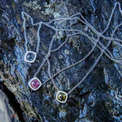APM Monaco Collier Ajustable Pierre Carree Kaki^ Colliers
