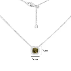 APM Monaco Collier Ajustable Pierre Carree Kaki^ Colliers