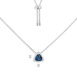 APM Monaco Collier Ajustable Triangle Bleu Pave^ Colliers