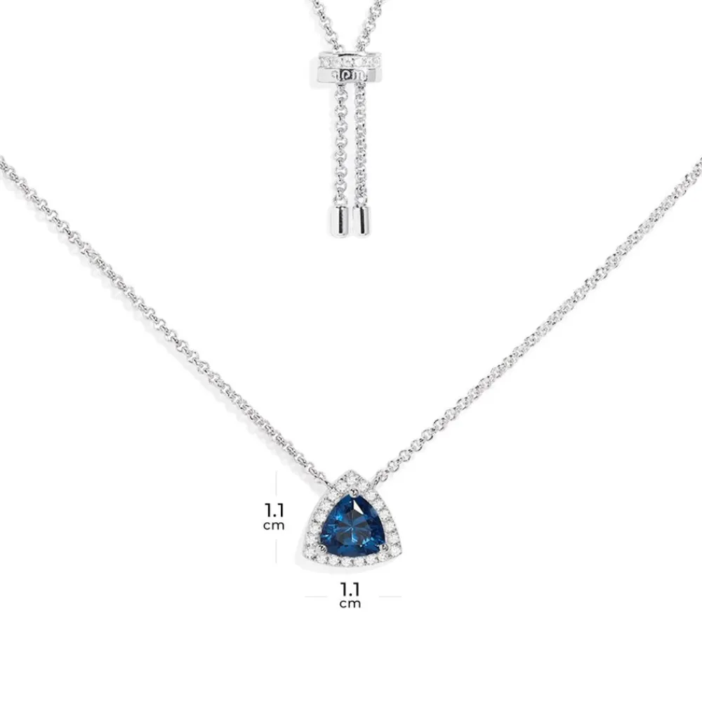 APM Monaco Collier Ajustable Triangle Bleu Pave^ Colliers