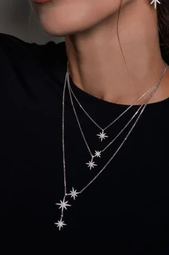 APM Monaco Collier Ajustable Triple Meteorites - Argent^ Colliers