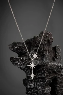 APM Monaco Collier Ajustable Triple Meteorites - Argent^ Colliers