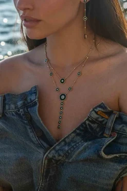 APM Monaco Collier Ajustable Y Malachite^ Colliers