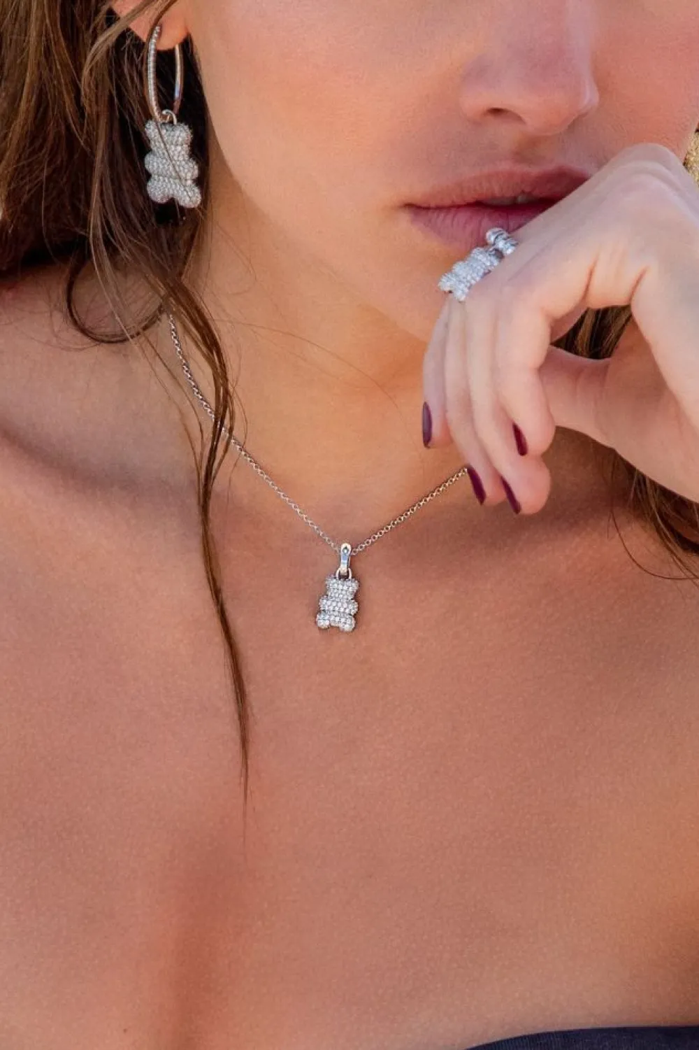 APM Monaco Collier Ajustable Yummy Bear Baby Mood - Argent^ Colliers