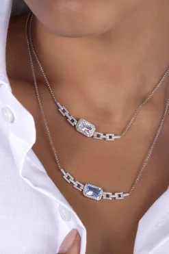 APM Monaco Collier Chaine Ajustable Pave^ Colliers