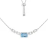 APM Monaco Collier Chaine Ajustable Pave Bleu Lagon^ Colliers