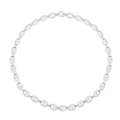 APM Monaco Collier Chaine Maille Marine - Argent^ Colliers