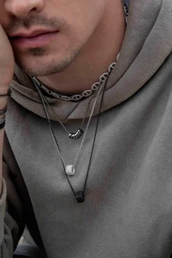 APM Monaco Collier Chaine Maille Marine - Argent^ Colliers