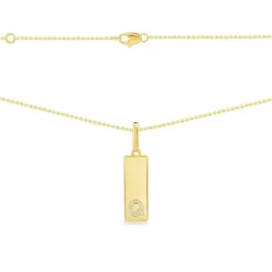 APM Monaco Collier Plaque Alphabet-A - Argent Jaune^ Colliers