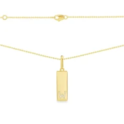 APM Monaco Collier Plaque Alphabet-A - Argent Jaune^ Colliers