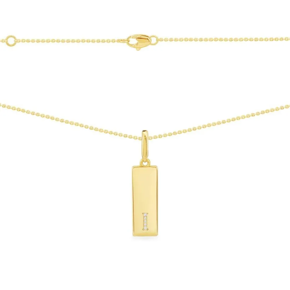 APM Monaco Collier Plaque Alphabet-A - Argent Jaune^ Colliers