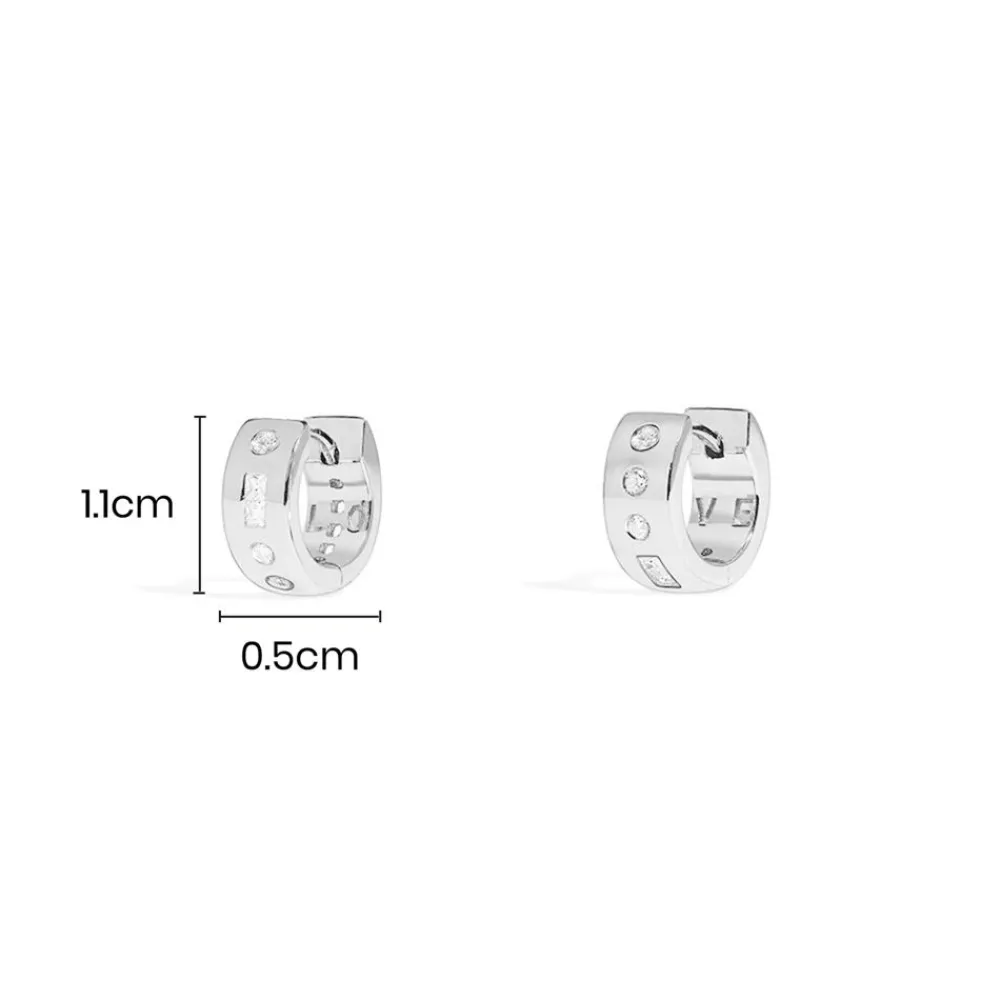 APM Monaco Creoles Code Morse Love^ Boucles D'Oreilles