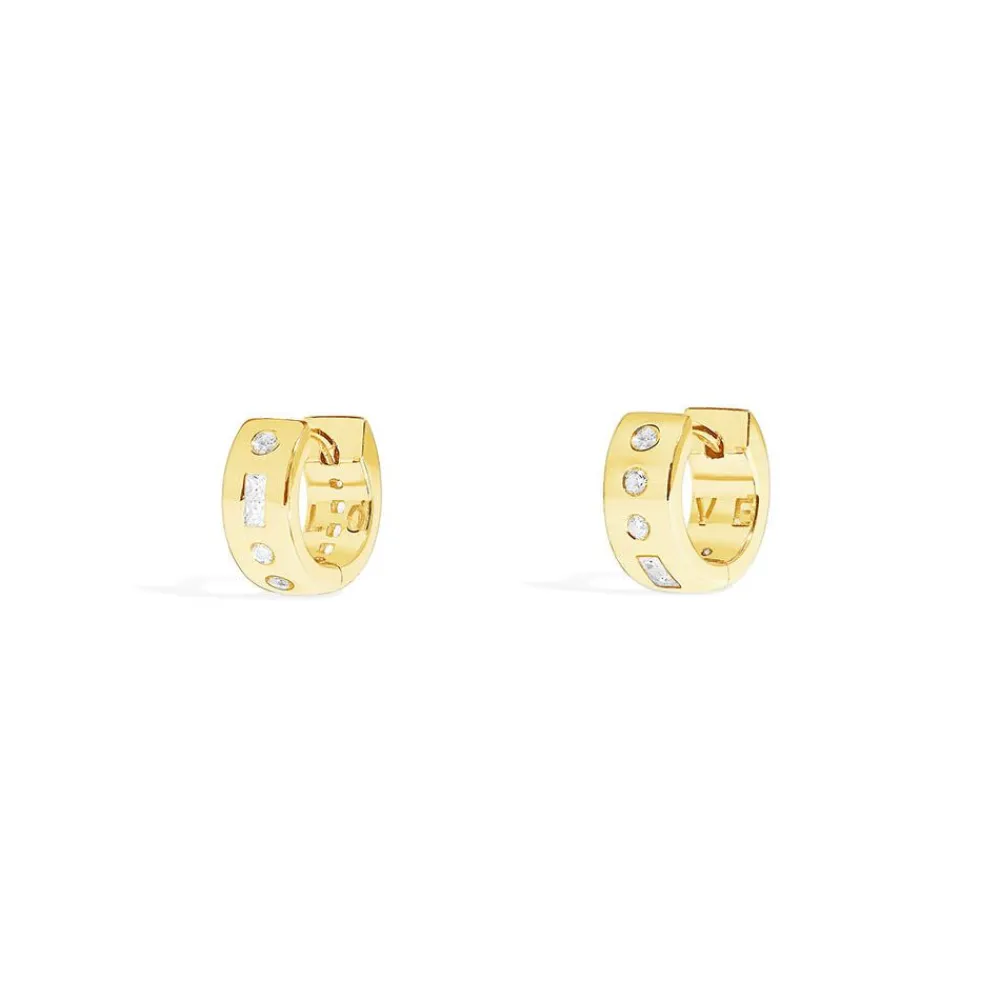 APM Monaco Creoles Code Morse Love^ Boucles D'Oreilles
