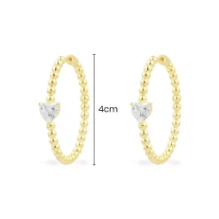 APM Monaco Creoles Coeur^ Boucles D'Oreilles