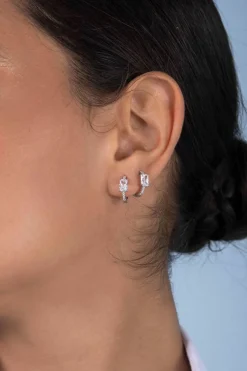 APM Monaco Creoles Eclat Pave^ Boucles D'Oreilles