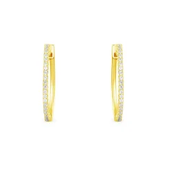 APM Monaco Creoles Fines Pavees^ Boucles D'Oreilles
