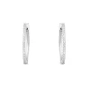 APM Monaco Creoles Fines Pavees - Argent^ Boucles D'Oreilles
