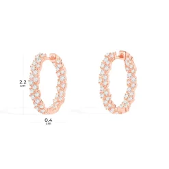 APM Monaco Creoles Pave^ Boucles D'Oreilles